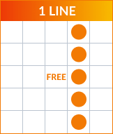Bingo 1 + line pattern