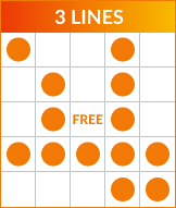 Bingo 3 + lines pattern