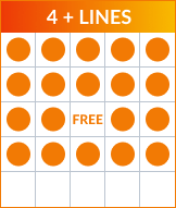Bingo 4 + lines pattern