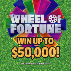 WHEEL OF FORTUNE scratch-off ticket from Rhode Island Lottery