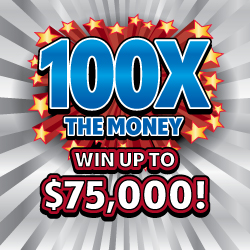 100X THE MONEY instant game from Rhode Island Lottery