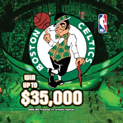 BOSTON CELTICS instant game from Rhode Island Lottery