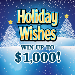 HOLIDAY WISHES scratch-off ticket