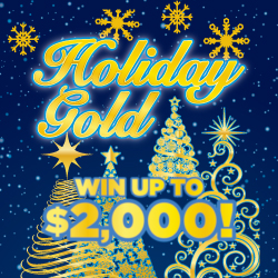 HOLIDAY GOLD scratch-off ticket